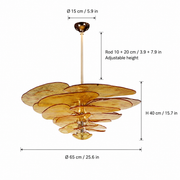 Elavine Canopy Murano-Style Glass Chandelier — detail view 10