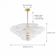 Elavine Canopy Murano-Style Glass Chandelier — detail view 17