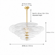 Elavine Canopy Murano-Style Glass Chandelier — detail view 19