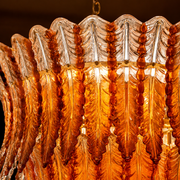Velmora Feather Murano-Style Glass Chandelier — detail view 4