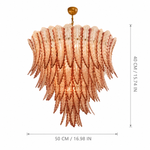 Velmora Feather Murano-Style Glass Chandelier — detail view 5