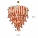 Velmora Feather Murano-Style Glass Chandelier — detail view 7