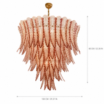 Velmora Feather Murano-Style Glass Chandelier — detail view 8