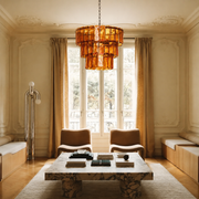 Ambrienne Tier Murano-Style Glass Chandelier — detail view 2