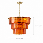 Ambrienne Tier Murano-Style Glass Chandelier — detail view 5