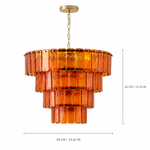 Ambrienne Tier Murano-Style Glass Chandelier — detail view 6