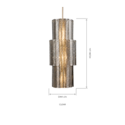 Varenzo Column Murano-Style Glass Chandelier — detail view 6