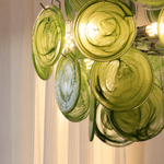 Virensia Disc Murano-Style Glass Chandelier — detail view 4