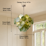 Virensia Disc Murano-Style Glass Chandelier — detail view 5